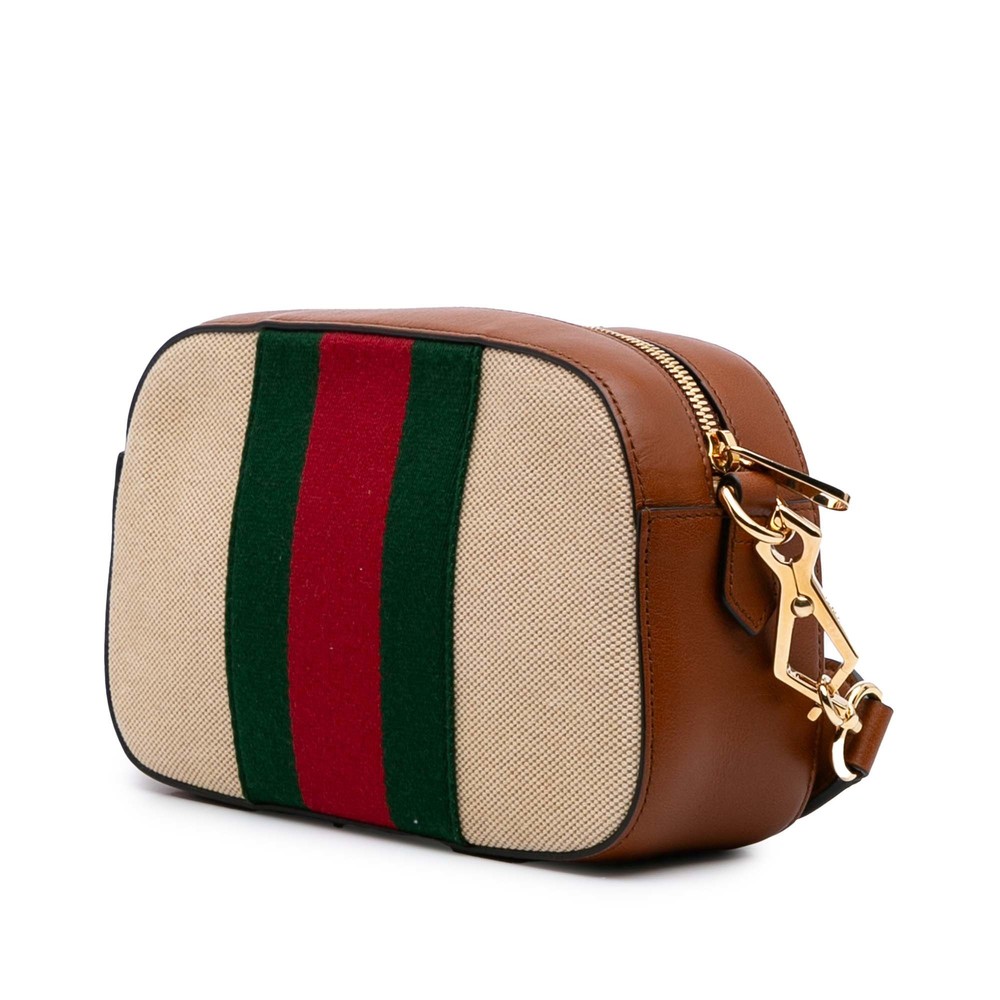 Pre-Loved Gucci Canvas Web Camera Bag - Picture 2 of 10
